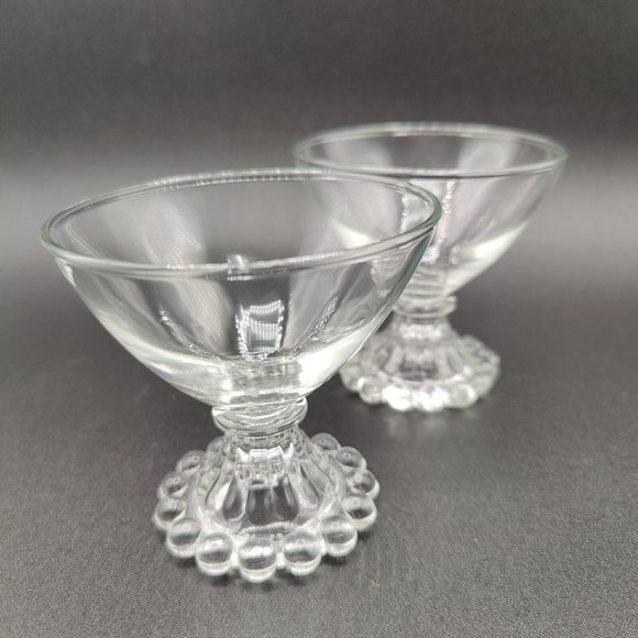 Vintage Anchor Hocking Glasses Cocktail Champagne Dessert Candlewick Boopie - Picture 5 of 6